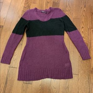 Plum/black long sweater~ size M